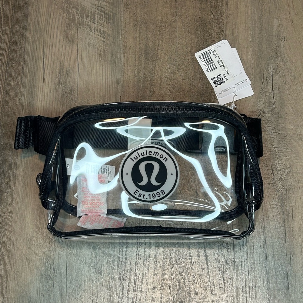 NWT lululemon athletica Black Clear Crossbody Bag 1L